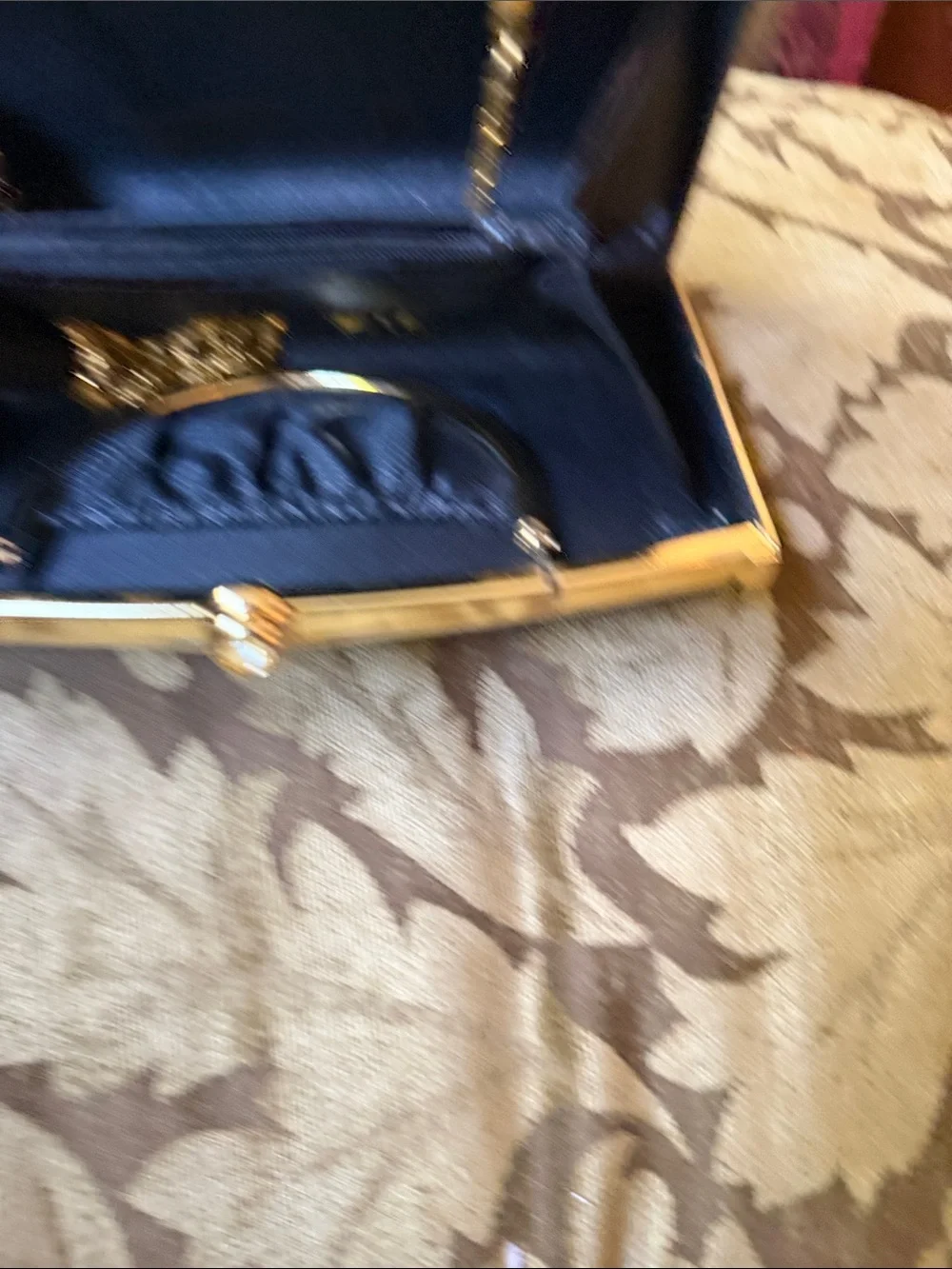 Vintage 3 in 1 Gold Evening Clutch Handbag